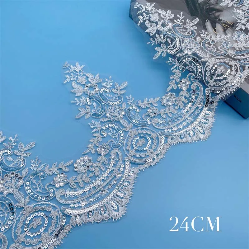 30Yards Exquisite Corded Lace Applique Dress Skirt with DIY Jewelry Accessories for Wedding Party 2025