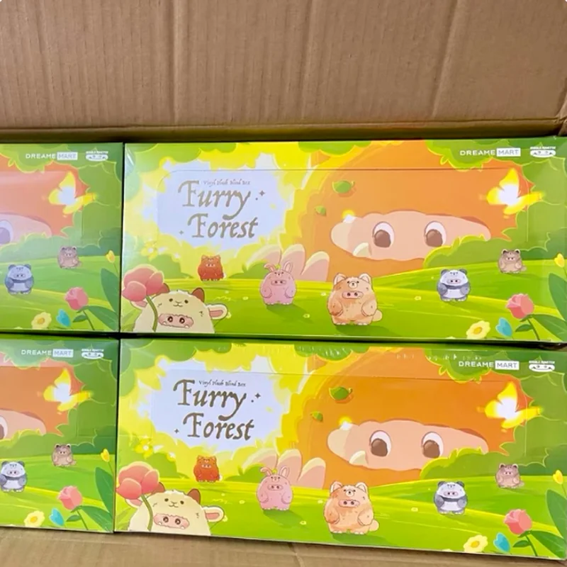 

Аутентичный новый продукт, бархатная серия Monster Velvet Forest, виниловая бархатная глухая коробка, настольный дисплей 2-го поколения, детский подарок