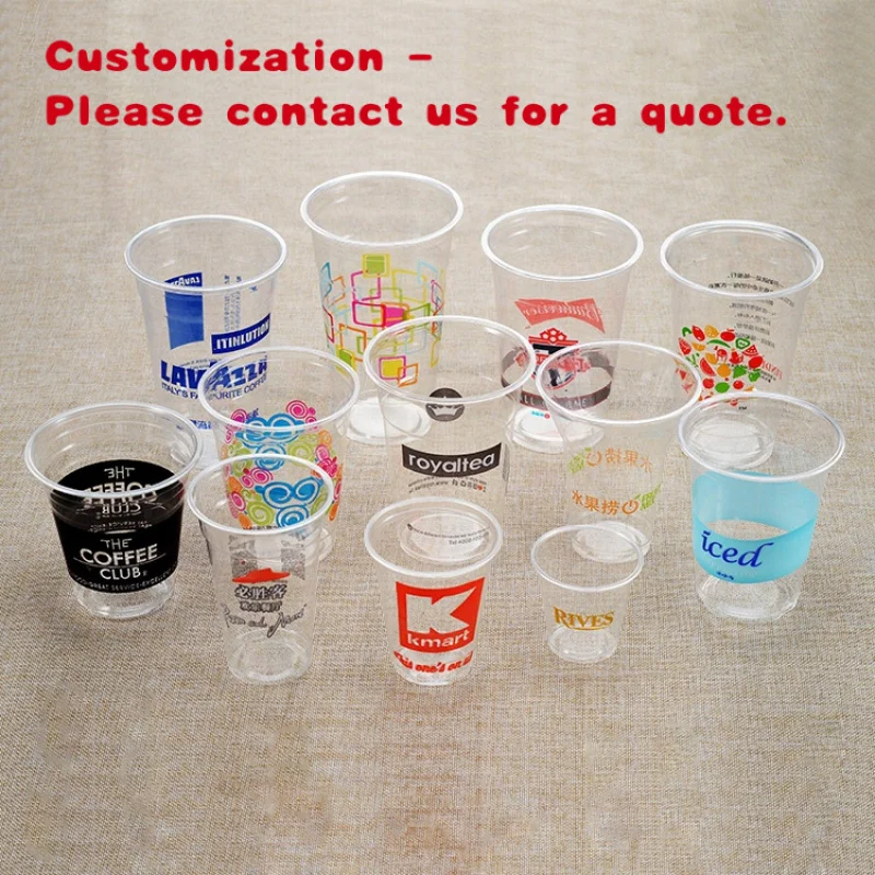 

custom.LOKYO Custom Printedcold Drinks 16oz 20oz PET Milkshake Smoothie Bubble Tea Plastic Cup with