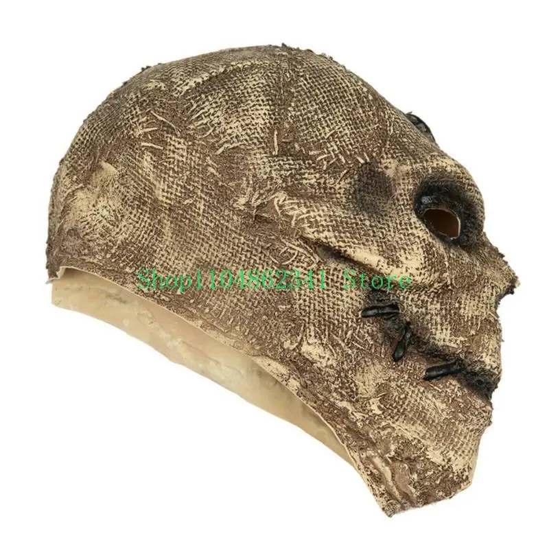 

5asd Skull Mask Scary Full Head Skeleton Headgear Realistic Halloween Cosplay Mask