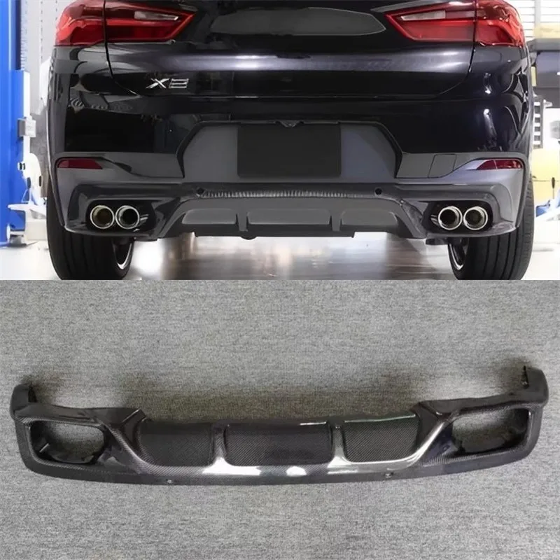 

For BMW X2 F39 Real Carbon Fiber Car Rear Bumper Lip Diffuser Splitters Spoiler Back Car Accessories Body Kit