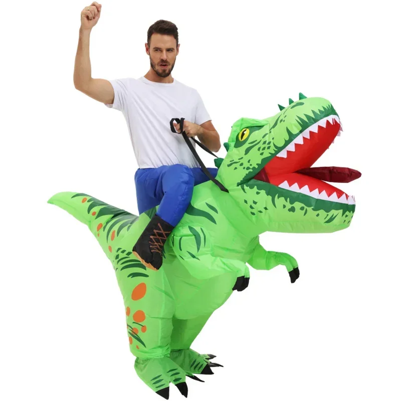 wat22 T-Rex Dinosaur Cosplay Inflatable Costumes Suits Mascot Funny Party Anime Christmas Halloween Costume Dres New 2025 aa