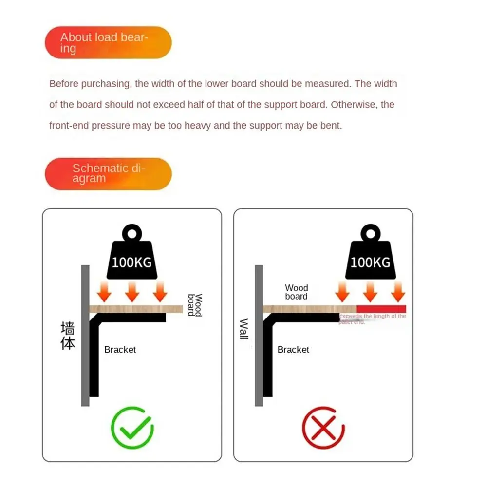 

2pcs L-shaped Shelf Bracket Thickened Wall Mounted Shelf Support Triangular Stainless Steel Fixed Bracket Furniture