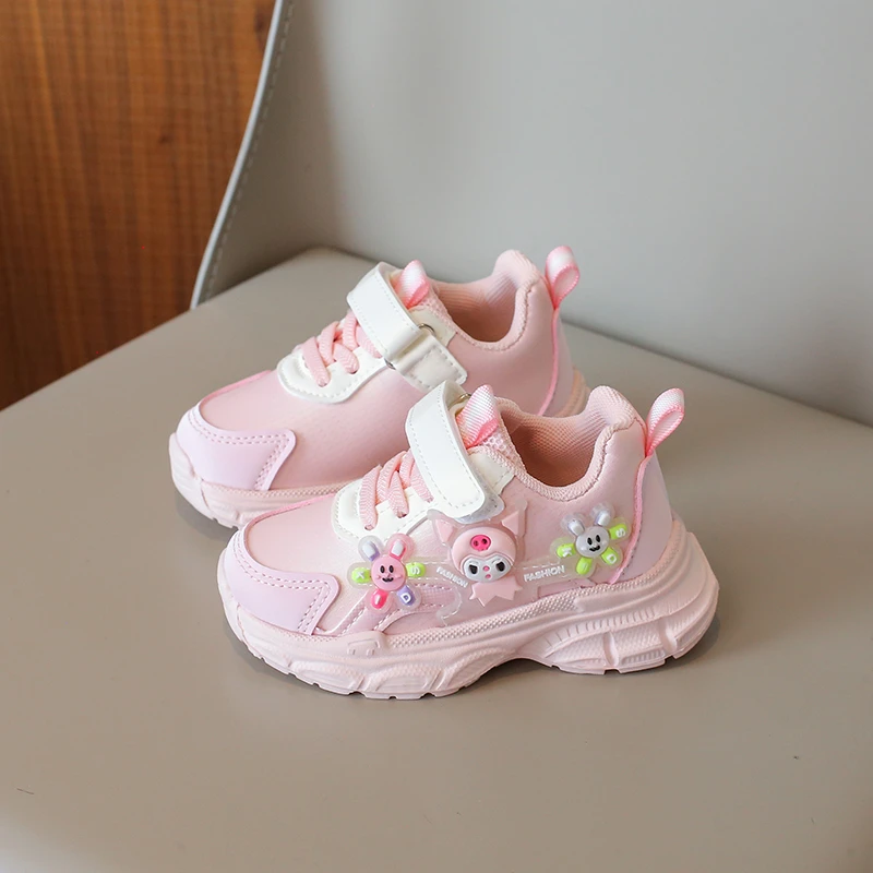 

Children Sneaker Girls Fashion Cute Cartoon Sport Shoes Wearable Soft Sole Running Shoes Size 22-31