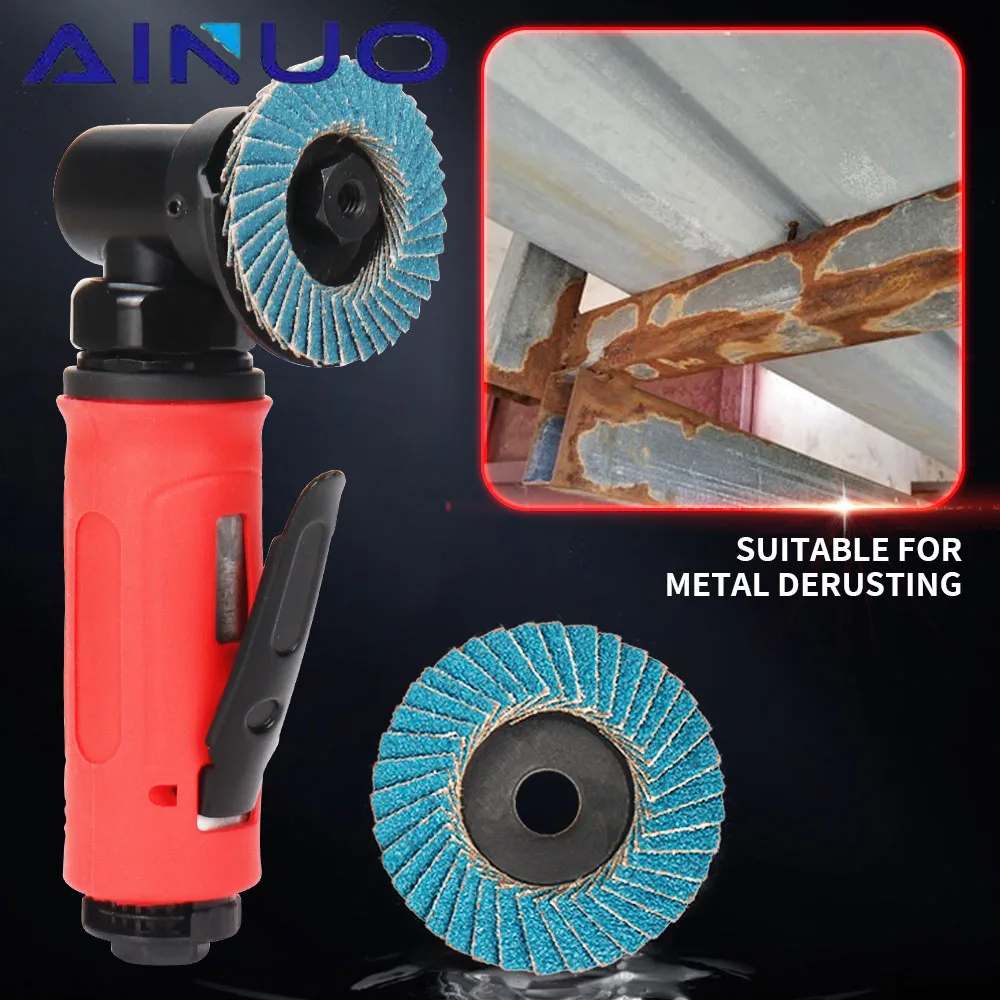 Air Angle Grinder 90 Degree Pneumatic Grinding Machine Mini Poratble Cut Off Polisher Mill Engraving Tool Set Rust Removal Tool