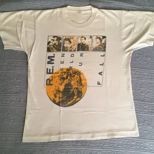 

Vintage REM GREEN WORLD Tour T Shirt Cotton All Size S To 2345XL S834 long or short sleeves
