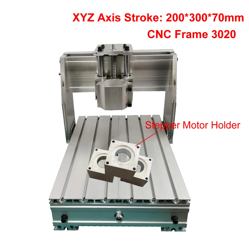 CNC 3020 Aluminum Frame Kit 1605 Ball Screw DIY CNC Milling Engraving Machine With Stepper Motor Holder Stroke 200x300x70mm