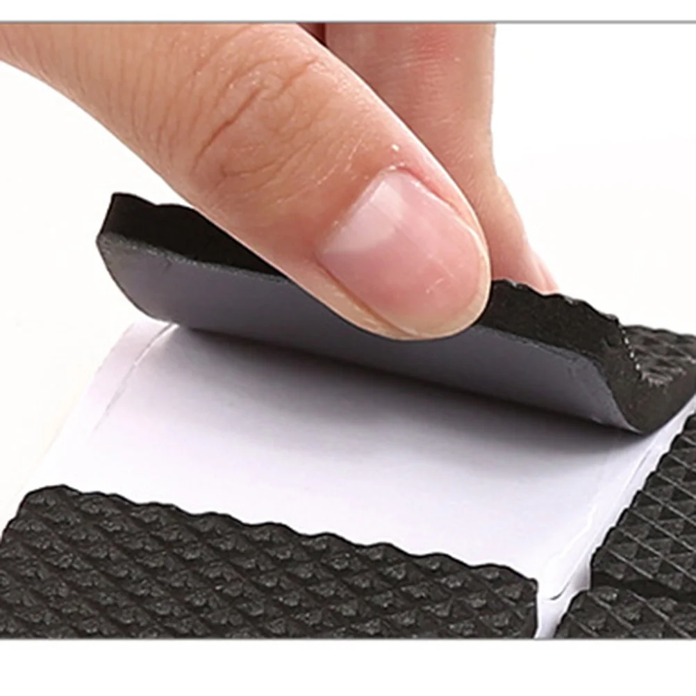 

12Pcs Non-Slip Self-Adhesive Floor Protector Pads Table and Chair Feet Cover for Wooden Surfaces 4.5x4.5cm Black