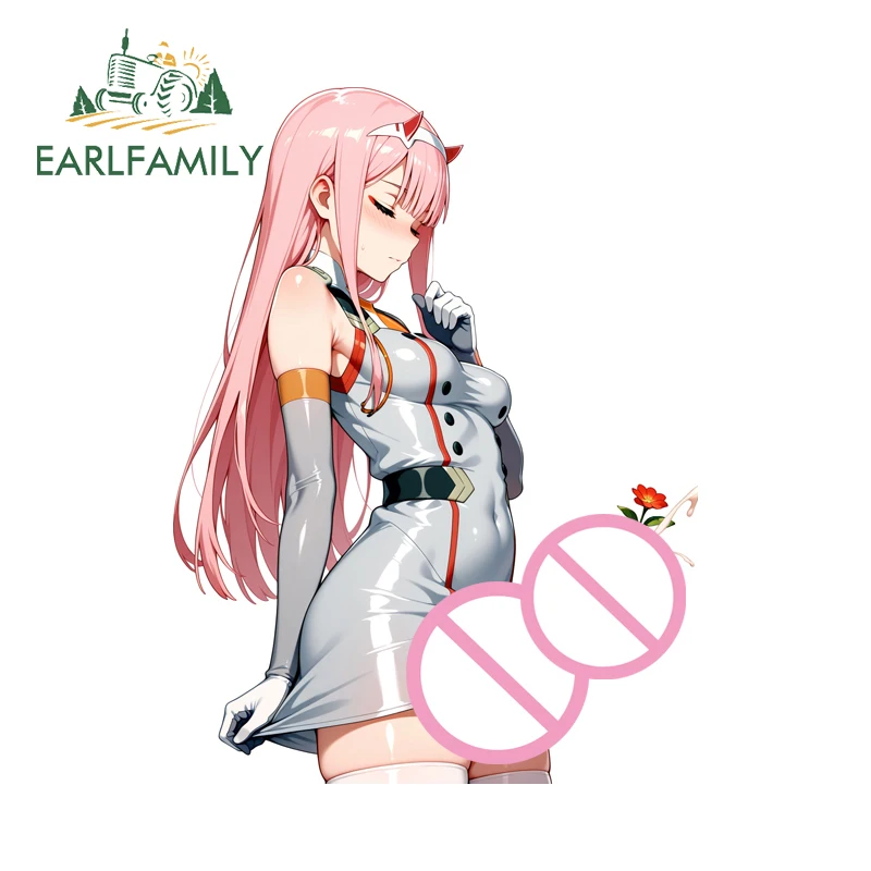 EARLFAMILY Futanari Nun ملصق سيارة تظهر الخصوصية أنيمي مقاوم للماء بسيط قافلة ويندوز ملصق مائي مسلية مكيف الهواء ديكور #2