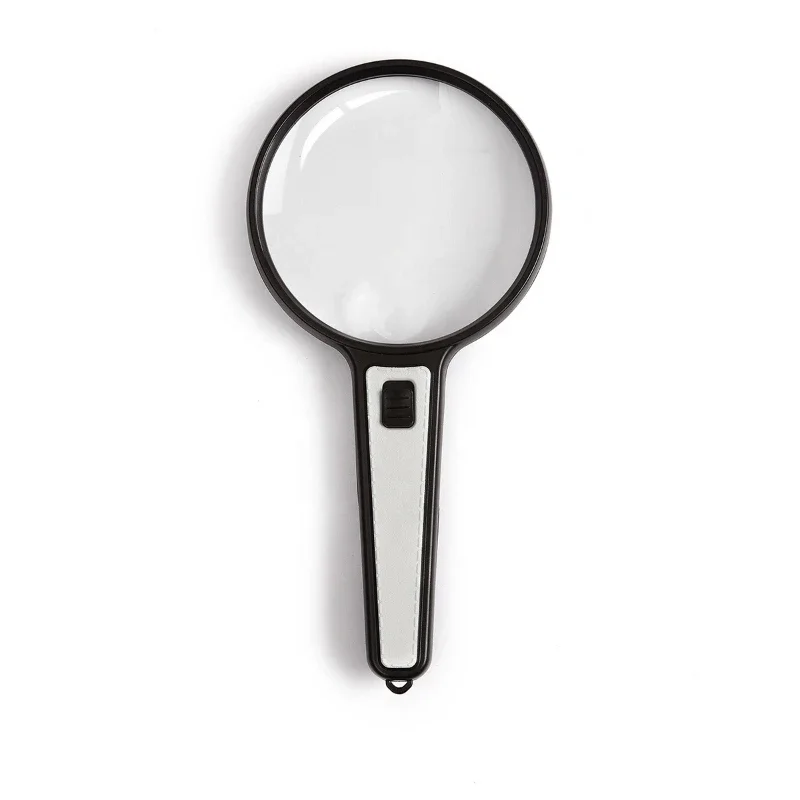 

5x Handheld Magnifying Glass With Light Portable Lighting Large Mirror Surface For Elderly Reading And Fine Examination