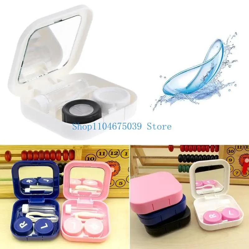 

5asd Light weight Sight Care Case Contact Lenes Maintenance Box Left Right Holders