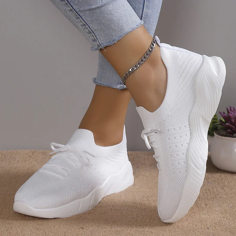 Sneakers da donna Tennis Sport femminile scarpe da corsa da palestra scarpe Casual stringate scarpe vulcanizzate traspiranti in rete Zapatillas Mujer