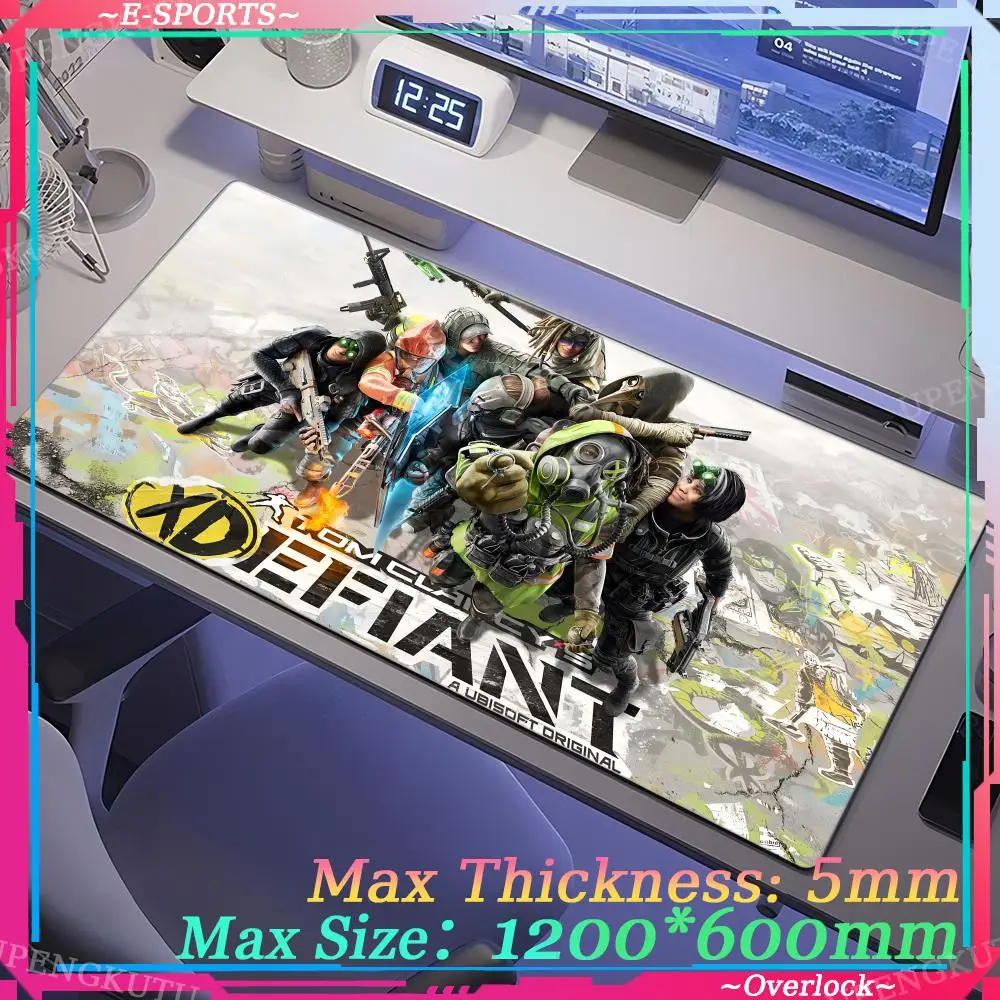 Oversized X_XDefiant Anime 1200X600MM MousePad Game Accessories Game Desktop Accessories Keyboard Pad Carpet Rubber Mouse Pad