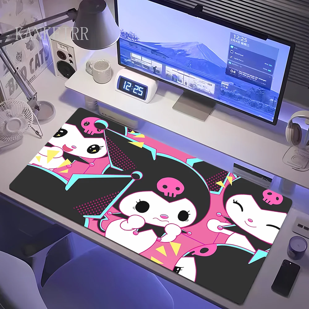 

Mousepad Kuromi Cute Mousepad New Arrivals Large Gaming Non-slip Mausepad L XL XXL Gamer Kawaii Mouse Pad Size For Keyboards Mat