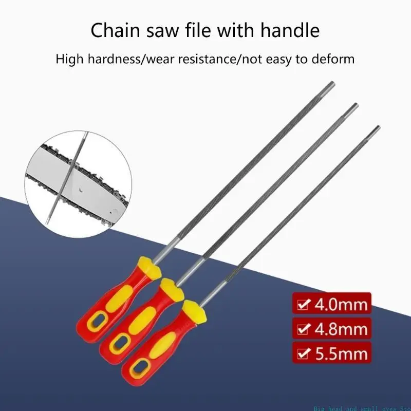 581C 3pcs Multipurposes Chainsaw File with for Various Sharpening Tasks