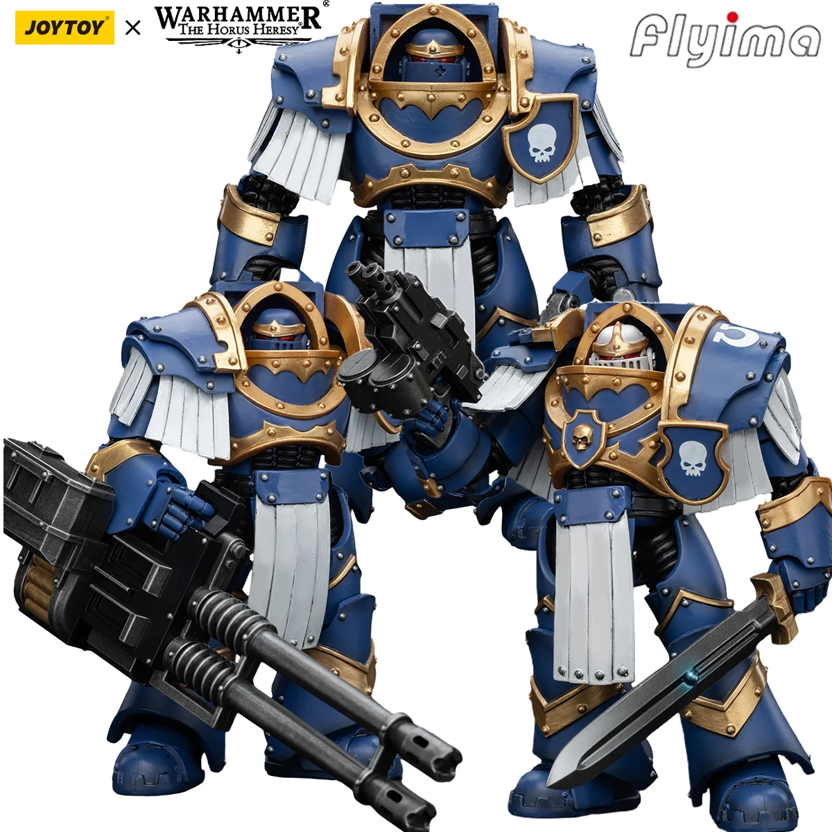 [Pre-Order] JOYTOY Warhammer The Horus Heresy 1/18 Action Figures Ultramarines Cataphractii Terminator Squad3PCS Model Boy Toy