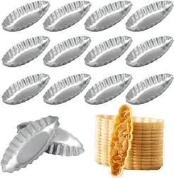 5/10/15 Stuks Diy Bootvorm Ei Taartvorm Aluminium Koekjes Fruit Cakevormen Voor Keuken Pudding Gebak Bakken Tools