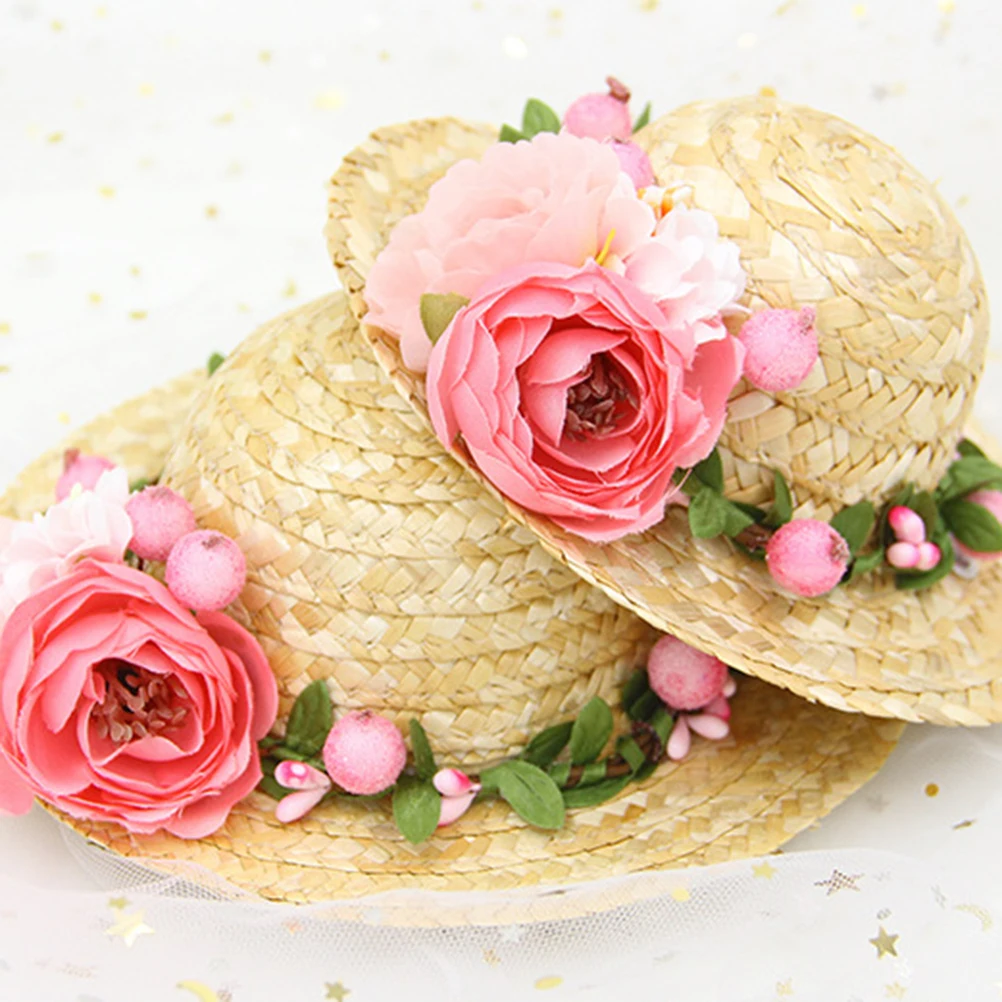 

Pet Dog Straw Hat Summer Sun for Pets Accessories Hats Large Dogs Winter Sombrero