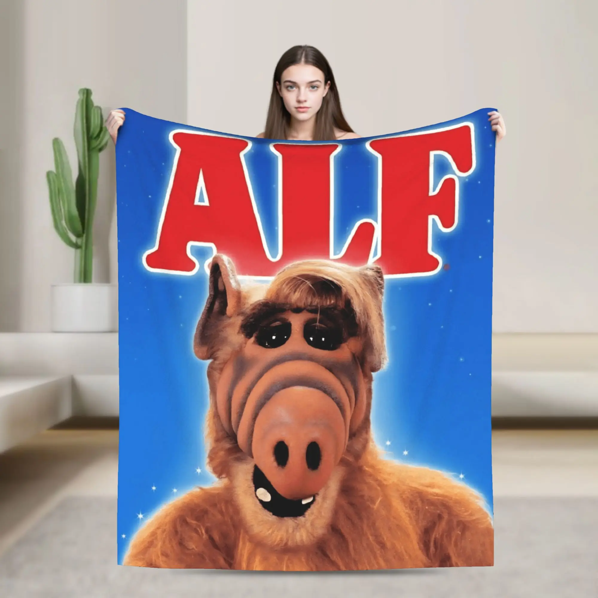 Warm Soft Blanket Travel Office Alf 90s Tv Series Bedding Throws  Flannel Bedspread For Living Room Print Sofa Bed Cover