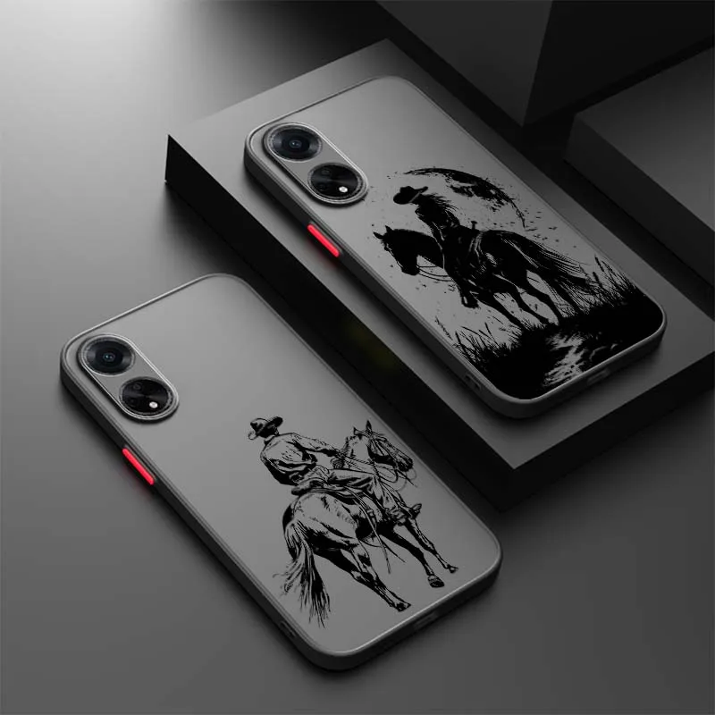

Dark character pattern For OPPO Find X3 X5 Lite Pro A98 A94 A93 A78 A79 A76 A58 A57 5G Frosted Translucent Phone Case