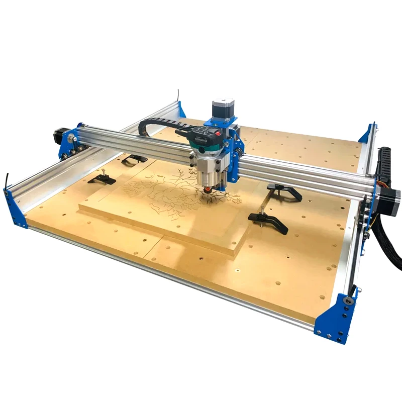 

CNC Wood Router 800*800mm Area Engraving Machine With 710w Trimmer And 40w Laser For Wood MDF Cutting