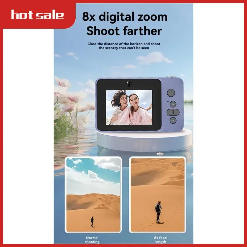 

A52I-2.4IN Retro CCD Digital Camera 8X Zoom Video Shooting Vlog Camera Supports MP3 Music Playback Full/Semi Mirror Design