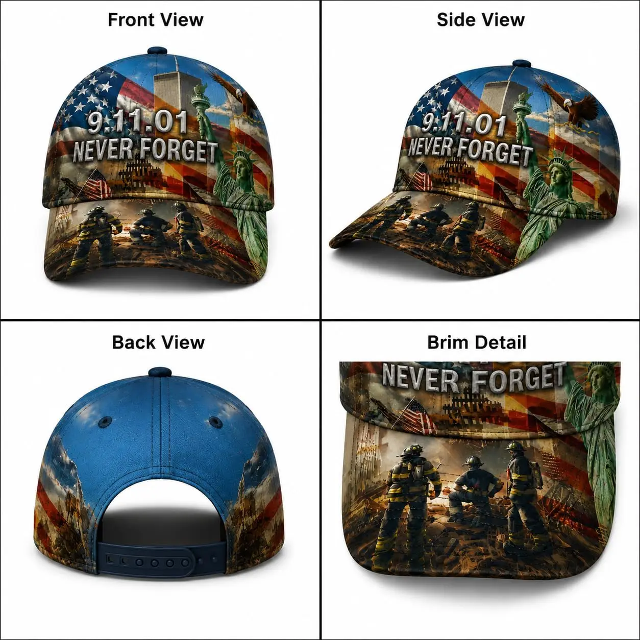Customization Customization 9.11 Never Forget 25th Anniversary Baseball Cap, 2001-2026 Memorial Hat | Distressed Patriotic Cap
