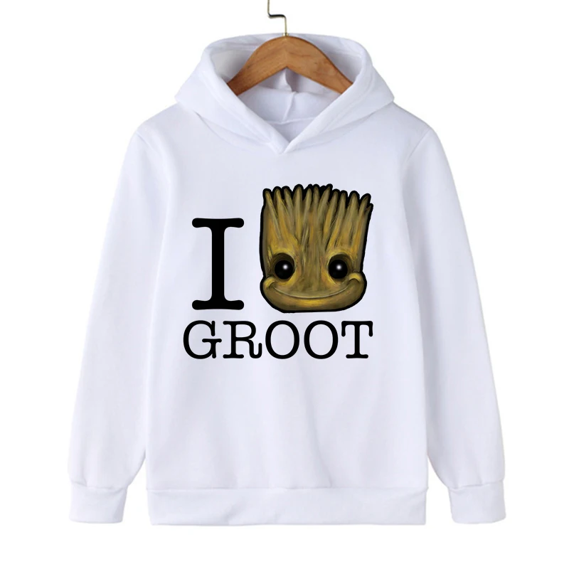 Cute Anime Movie Groot Sweatshirt Children Kids Tops  Hoodie I Am Groot Bady Hoodies Graphic Boys Girls Baby Sweatshirts Kawaii