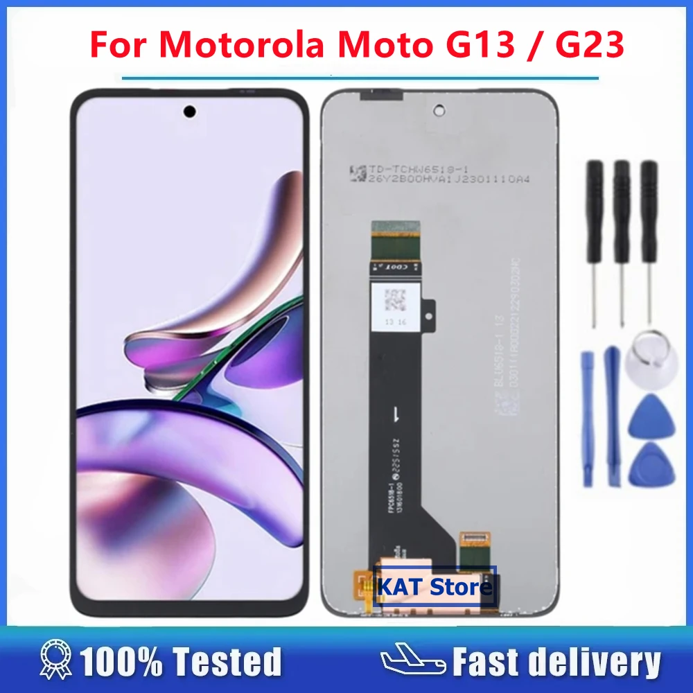 Compatible For Motorola Moto G13 / G23 LCD Touch Digitizer Screen Full Assembly Without Frame Replacement