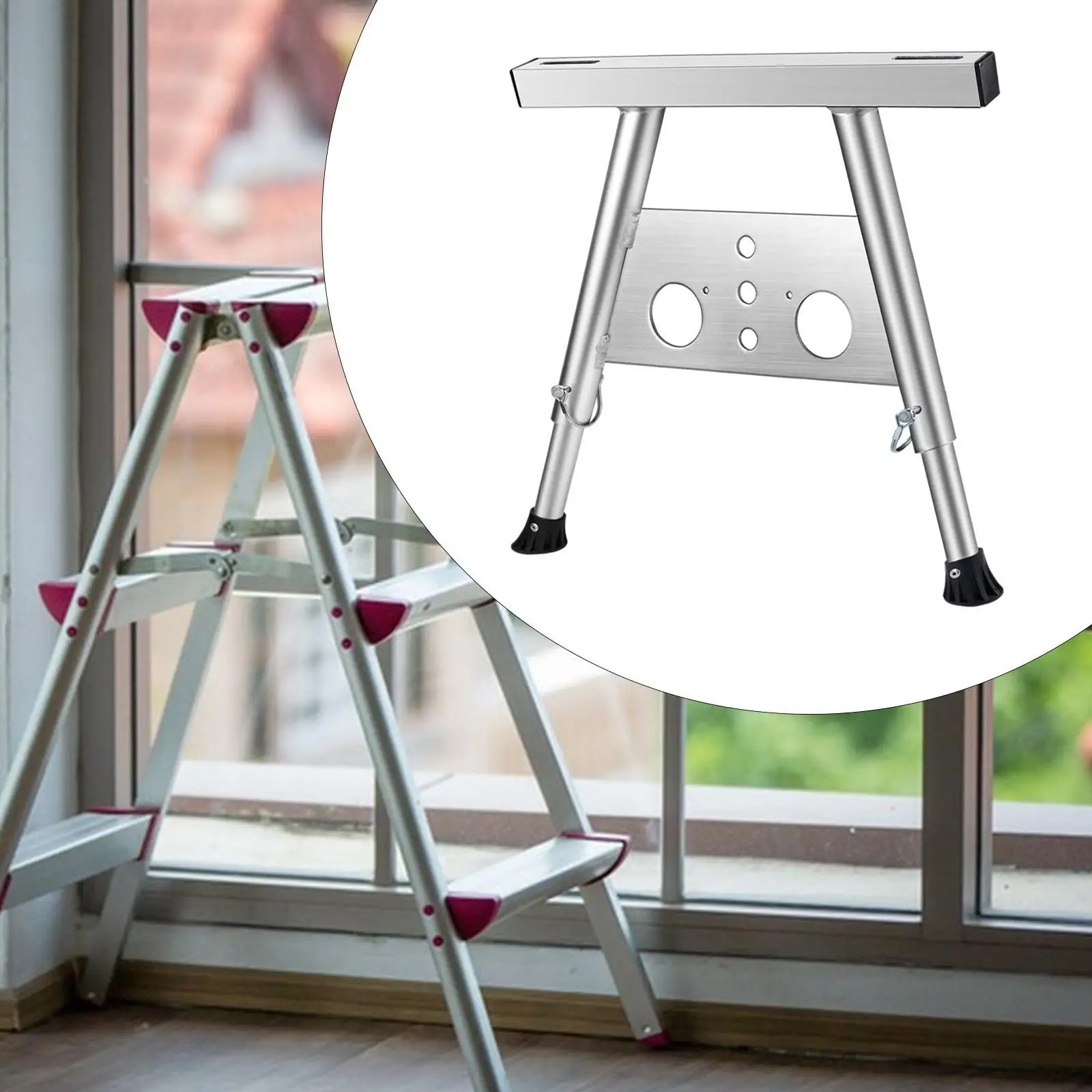 

Wall Ladder Standoff Arms Ladder Accessories Ladder Stabilizer Adjustable for Roof Gutter Outdoor Shed Working Roof Cleaning