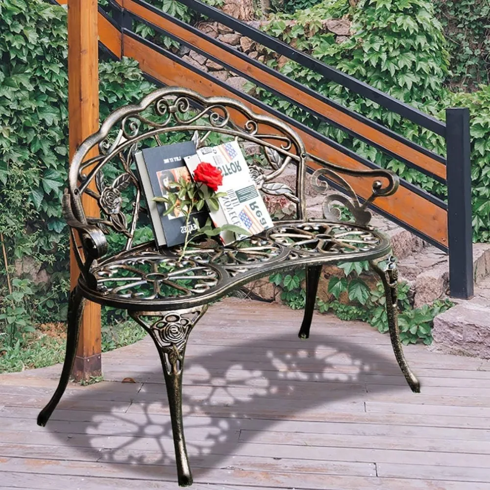 Garden Chair Park Lounge Chair Metal Outdoor Bench