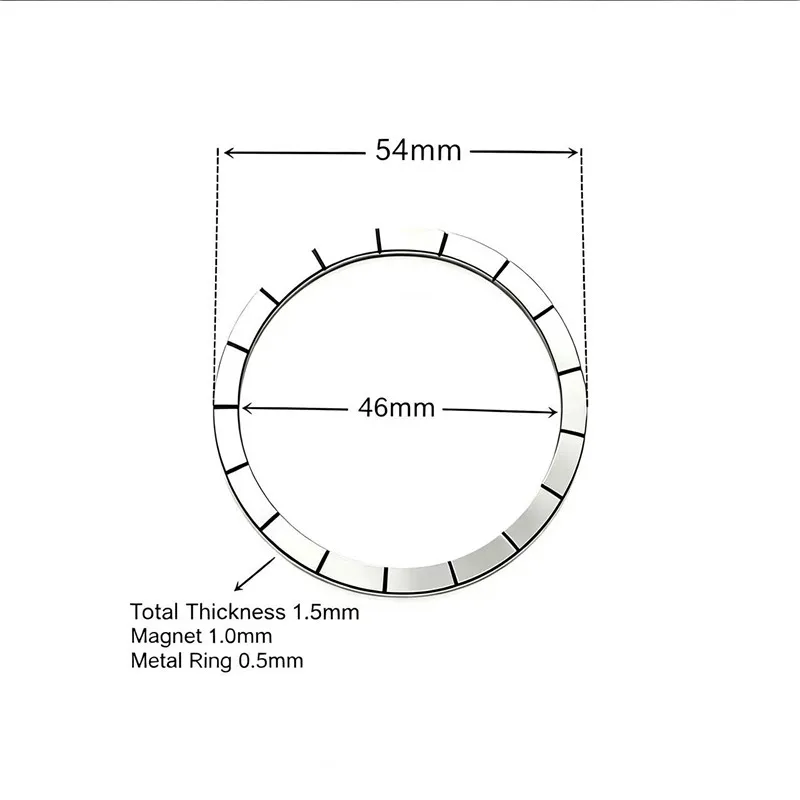 1,5 mm ultracienki pierścień magnetyczny N52 z neodymu, kompatybilny z MagSafe, do bezprzewodowego ładowania Qi2, magnetyczny układ w formie koła, do obudowy, samochodu, do samodzielnego montażu. — zdjęcie produktu 2