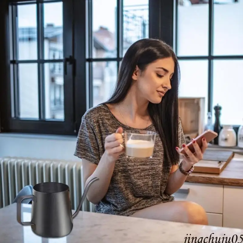 

Efficient 250ml Coffee Pour Kettle Long Spout Hand Kettle for Precise Brewing K2WE