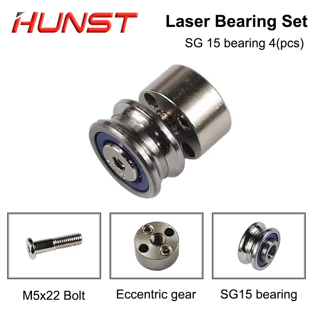HUNST U Deep Groove Ball Bearings SG15 With Free Fixing Screws Double Row Miniature Pulley Transmission Eccentric Wheel