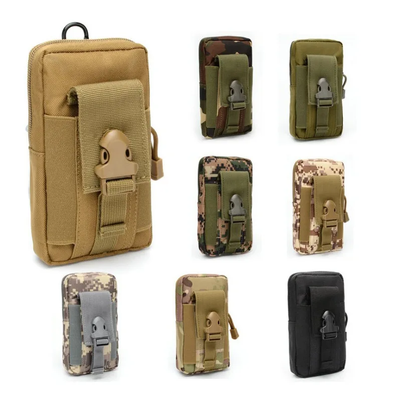 Tactical MOLLE Holster Mobile Phone Belt Pouch EDC Pack Waist Bag Compatible 6