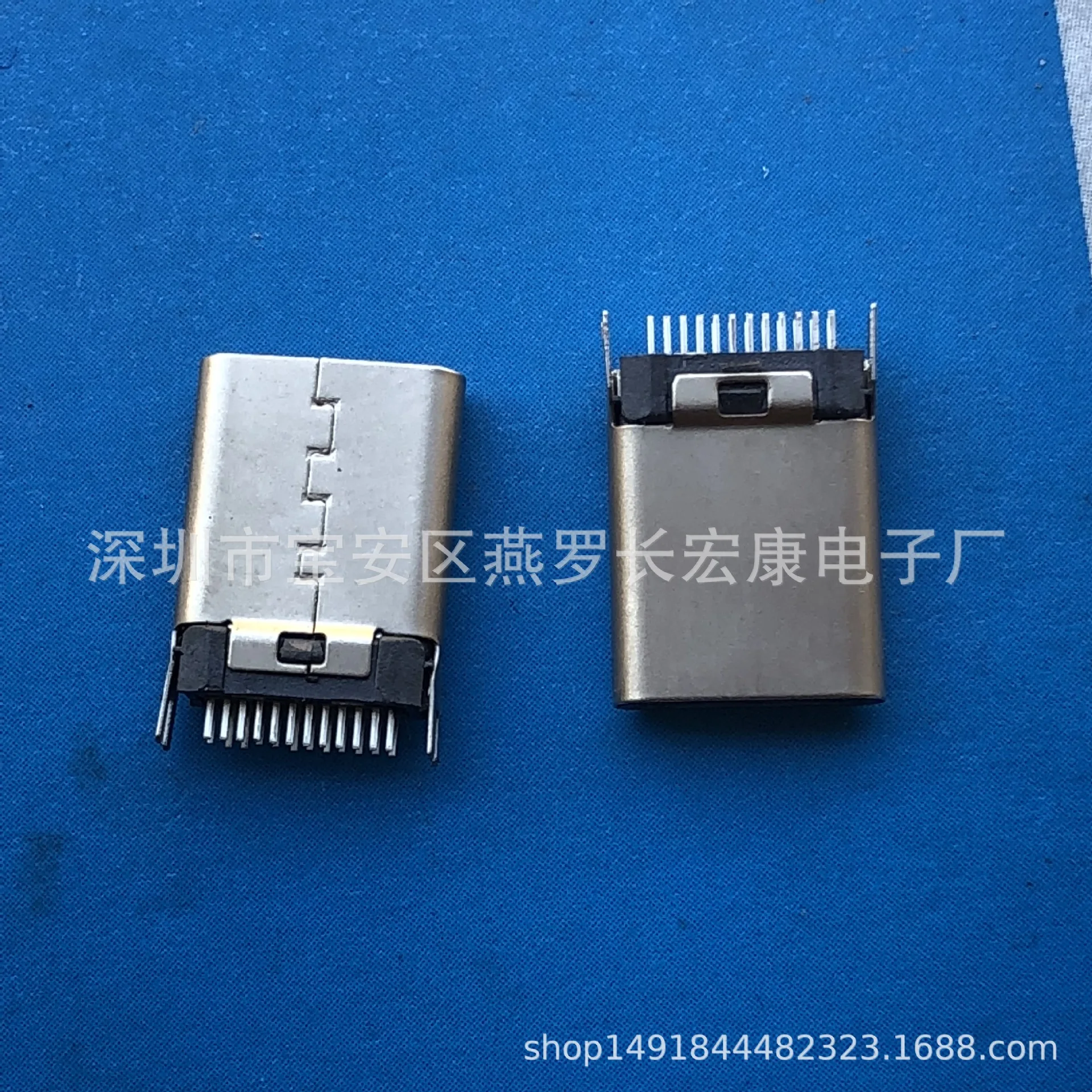 For professional type-c male patch USB3.1 connector stamped shell cleat extended computer connector