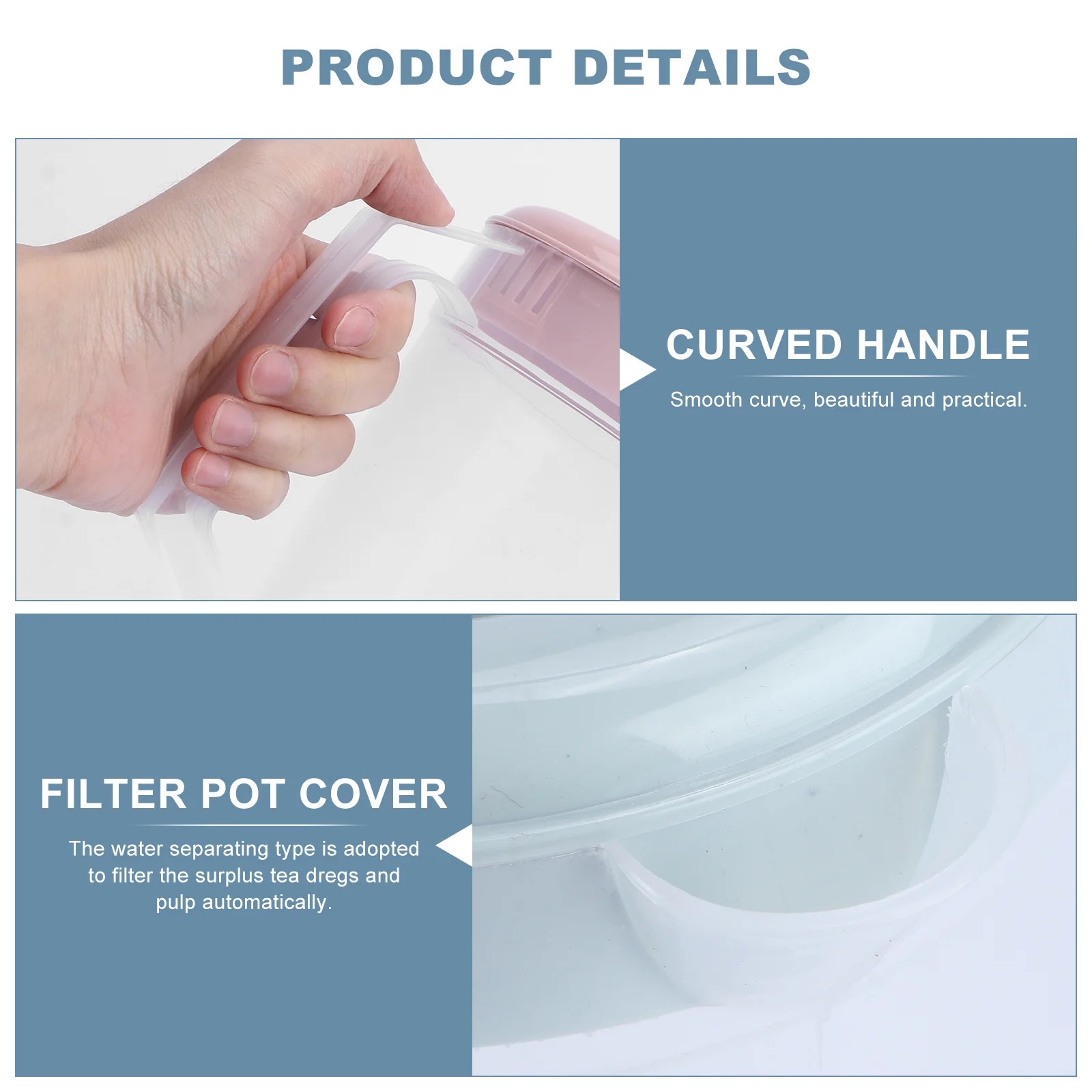 

2pcs Large Capacity Cold Water Pitcher Heat Resistant Plastic Juice Pot With Handle For Home Party Picnic Scaled Beverage