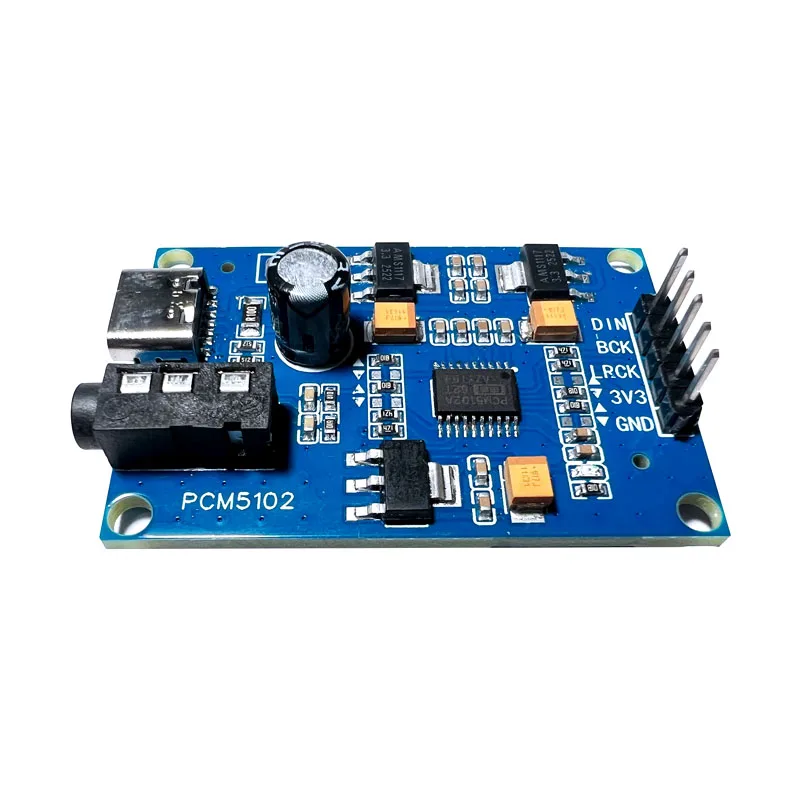 PCM5102A I2S Digital Audio DAC Decoder Board Stereo AUX Analog Output Hi-Fi Sound Quality Plug-and-Play for Arduino / MP3 Player