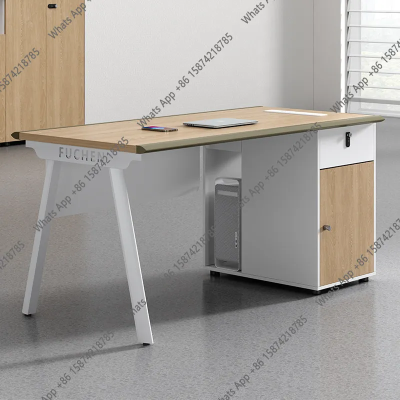 Aluminum alloy hemming boss desk single office financial manager desk chair desk