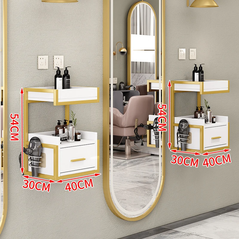 Wall-mounted Barber Tool Cabinet Hair Salon Special Tool Table Hair Salon Wall-mounted Storage Drawer Type Hair Cutting Cabinet