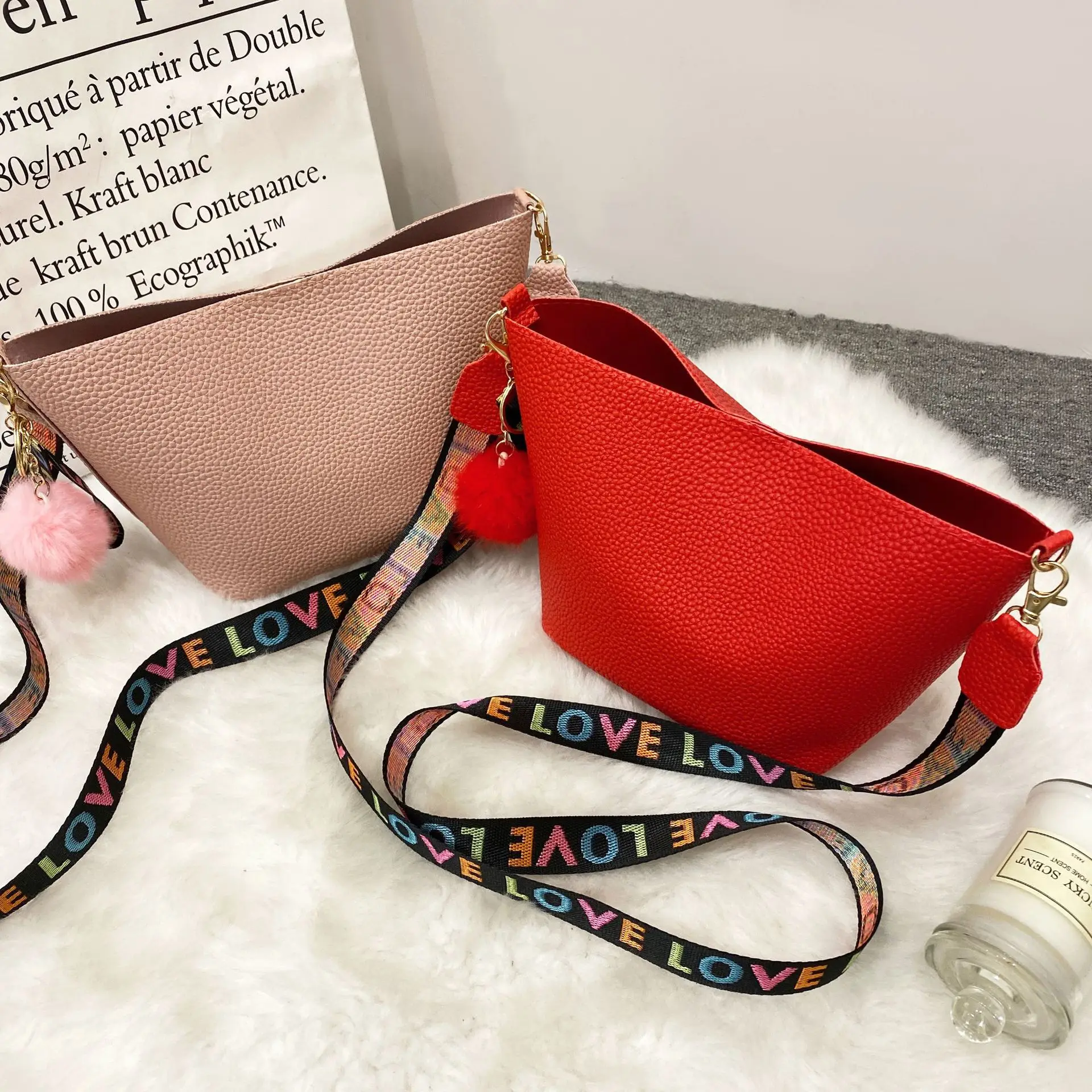 Simple Shoulder Bag Casual Lychee Pattern Crossbody Bags For Women Ladies Designer Handbags Ladies Messenger Bags