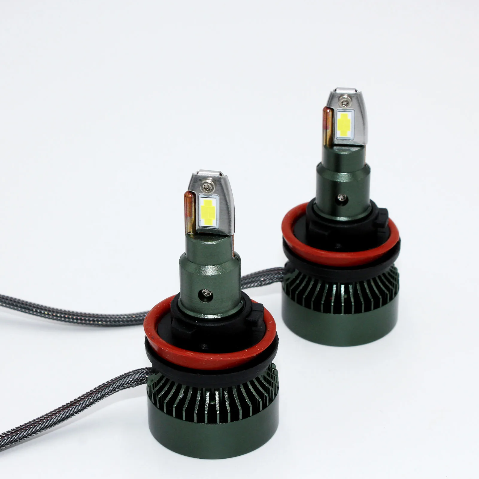 

2x H11 13000LM LED Headlight Bulbs Conversion Kit High Low Beam 130W 6000K Super White