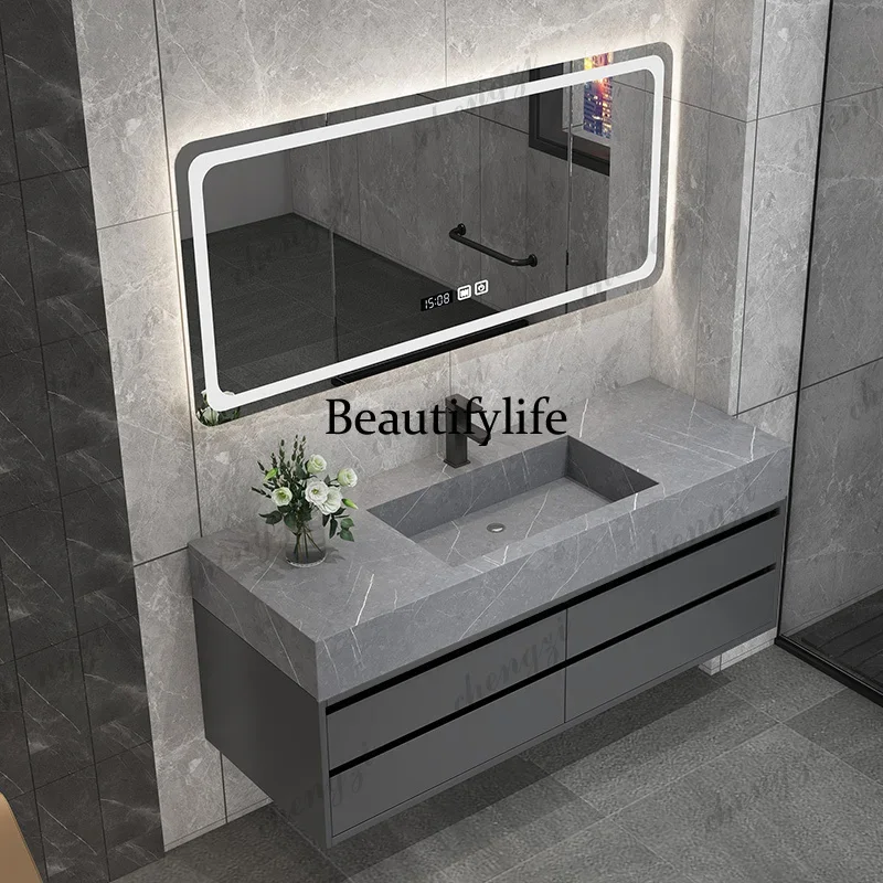 M178 Solid Wood Boards Modern Smart Home Improvement Furniture Bathroom Fixture Bathroom Cabinets Bathroom Vanities Cabinet with