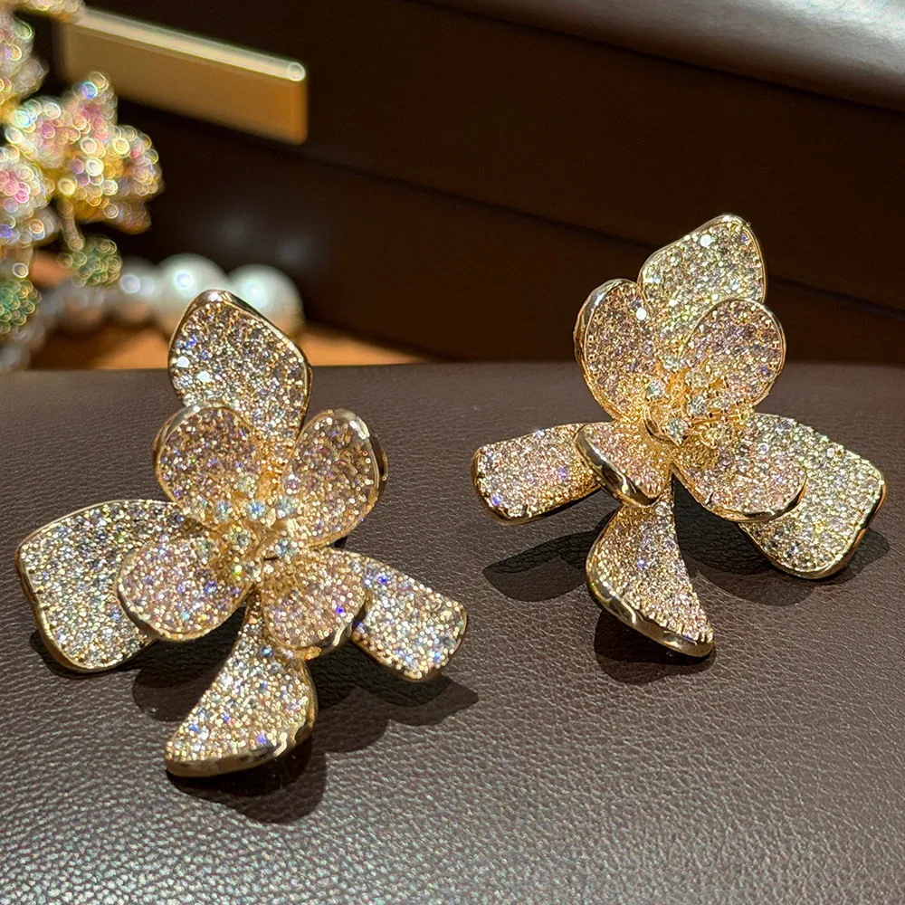 Tassel Temperament Fashionable Luxury Exquisite Zircon Earrings