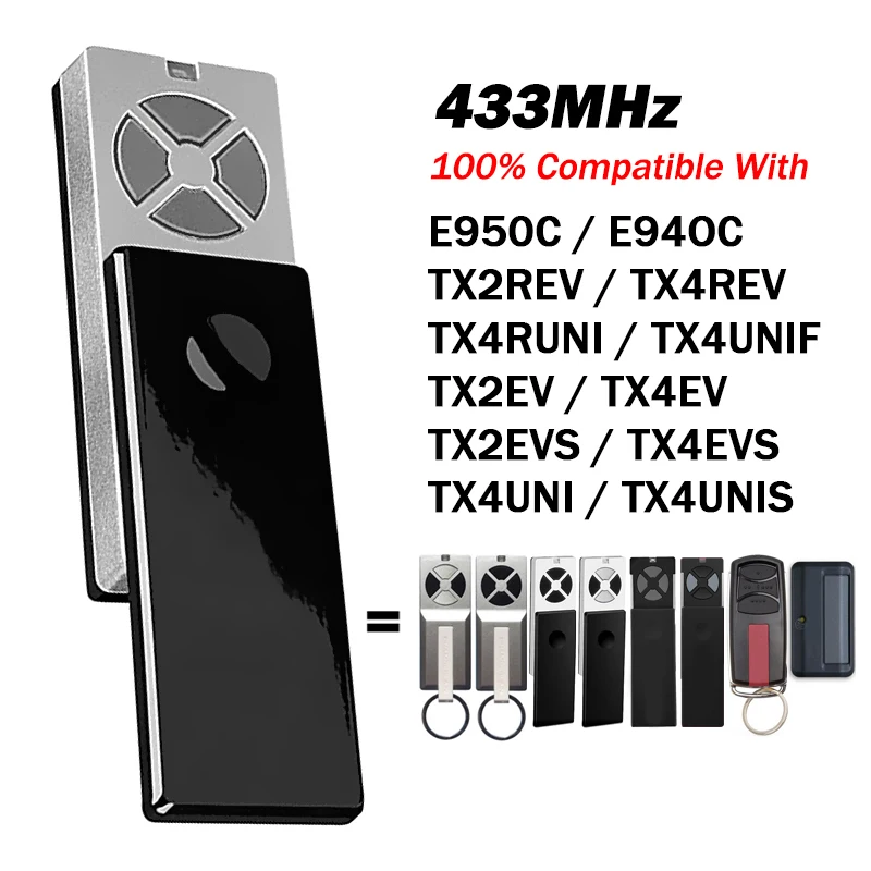 Newest LiftMaster TX4UNI TX4UNIS TX2EVS TX4EVS TX2EV TX4EV CHAMBERLAIN TX2REV TX4RUNI 433MHz Remote Control Garage Door Opener