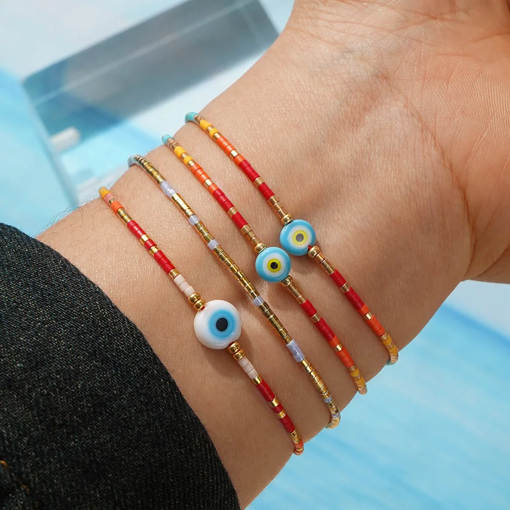 Браслет-из-рисовых-бусин-градиент-цвета-богемный-глаз-оригинальность-ручное-вязание-многослойный-регулируемый-женский-модный-браслет-из-бисера