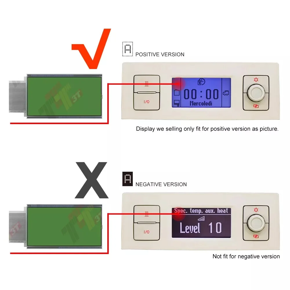 LCD Display for VW T5 and T6 California Multivan Camper ACC Climate Control Unit