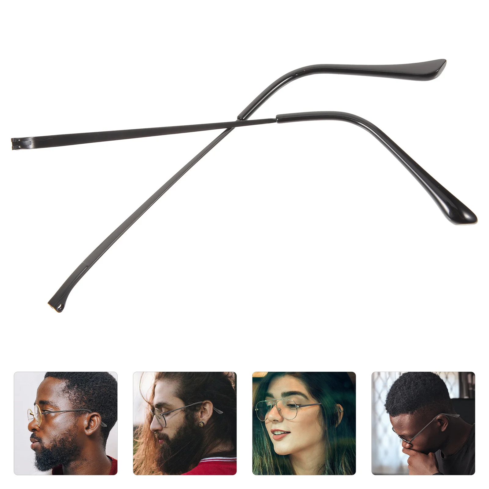 

2Pcs Universal Glasses Replacement Temple Metal Arm Legs for Sunglasses Eyeglasses Repair Kit Anti-Slip Secure Fit Lightweight