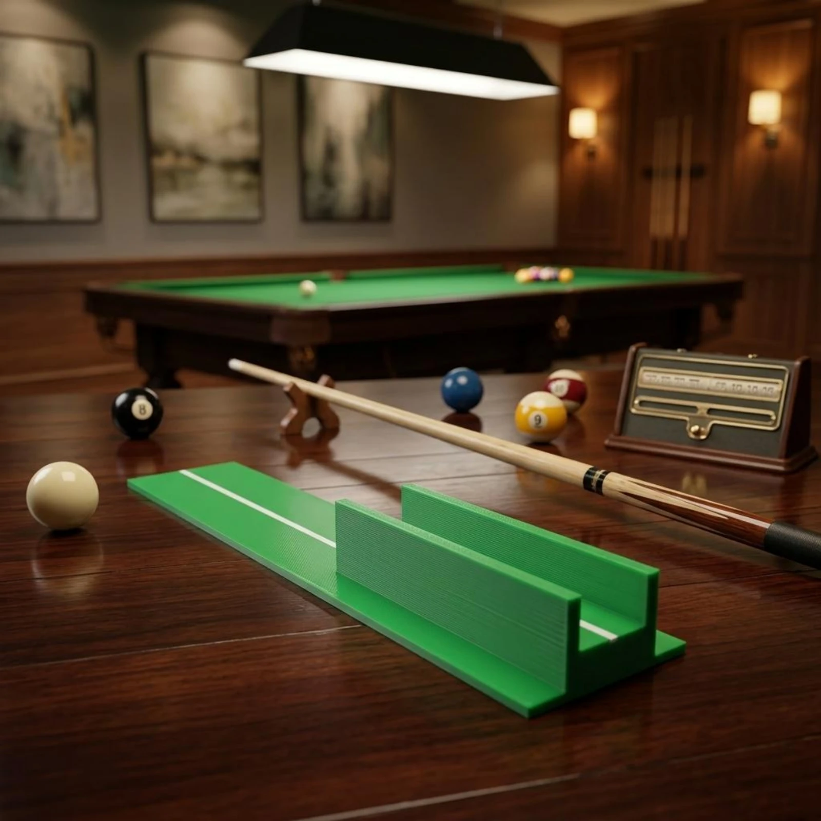 Stroke Practice Aid Grooved Middle Stance Practice Block Billiards Stroke Practice Aid Slimline Game Accessory Angled Side Rails