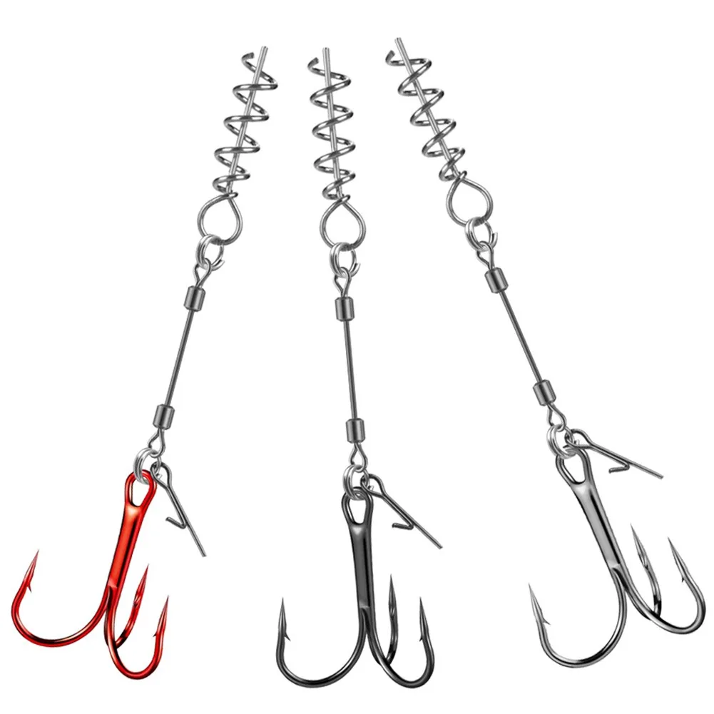 Optimize Your Soft Bait Rigging with High carbon Steel Treble Hooks, Perfect for Catching Fish in Different Water Depths